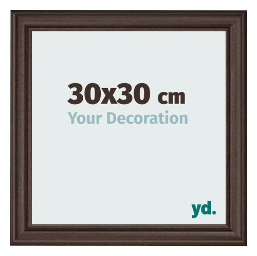 Cornice 30x30cm Quercia Scura MDF Lazio Davanti Dimensione | Yourdecoration.it