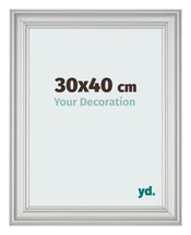 Cornice 30x40cm Argento Opaco MDF Lazio Davanti Dimensione | Yourdecoration.it