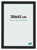 Cornice 30x42cm Grana Di Legno Nero MDF Lazio Davanti Dimensione | Yourdecoration.it