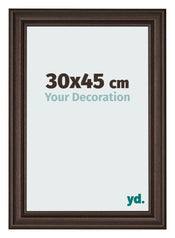 Cornice 30x45cm Quercia Scura MDF Lazio Davanti Dimensione | Yourdecoration.it