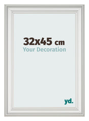 Cornice 32x45cm Bianco Spazzato MDF Lazio Davanti Dimensione | Yourdecoration.it