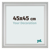 Cornice 45x45cm Argento Opaco MDF Lazio Davanti Dimensione | Yourdecoration.it