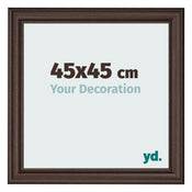 Cornice 45x45cm Quercia Scura MDF Lazio Davanti Dimensione | Yourdecoration.it