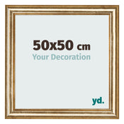 Cornice 50x50cm Oro Antico MDF Lazio Davanti Dimensione | Yourdecoration.it