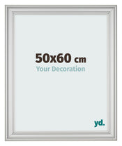 Cornice 50x60cm Argento Opaco MDF Lazio Davanti Dimensione | Yourdecoration.it