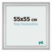 Cornice 55x55cm Argento Opaco MDF Lazio Davanti Dimensione | Yourdecoration.it