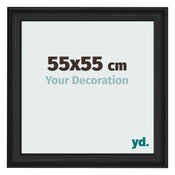 Cornice 55x55cm Grana Di Legno Nero MDF Lazio Davanti Dimensione | Yourdecoration.it