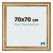 Cornice 70x70cm Oro Antico MDF Lazio Davanti Dimensione | Yourdecoration.it