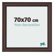 Cornice 70x70cm Quercia Scura MDF Lazio Davanti Dimensione | Yourdecoration.it