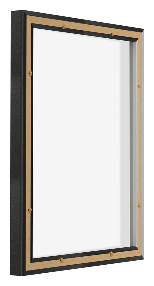 Lyon MDF Cornice a Cassetta 4 5 Nero Opaco Retro Obliquo | Yourdecoration.it