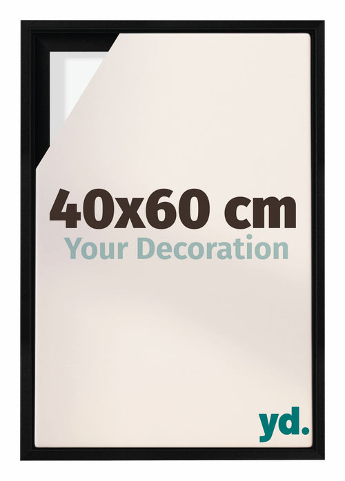 Lyon MDF Cornice a Cassetta 40x60cm Nero Opaco Davanti Dimensione | Yourdecoration.it