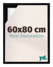 Lyon MDF Cornice a Cassetta 60x80cm Nero Opaco Davanti Dimensione | Yourdecoration.it