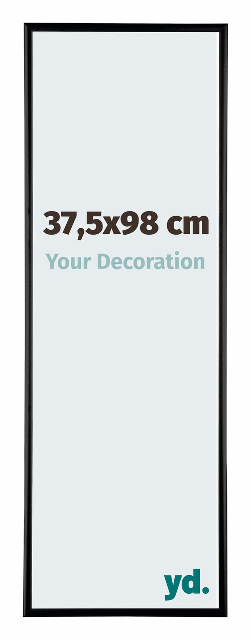 Austin Alluminio Cornice 37 5x98cm Nero Lucente Davanti Dimensione | Yourdecoration.it