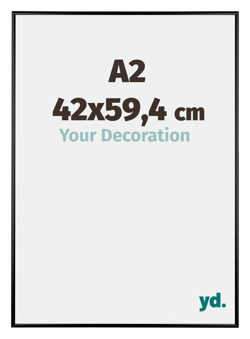 Austin Alluminio Cornice 42x59-4cm Nero Lucente Davanti Dimensione | Yourdecoration.it