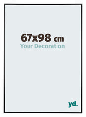 Austin Alluminio Cornice 67x98cm Nero Lucente Davanti Dimensione | Yourdecoration.it
