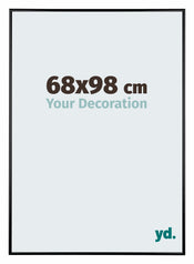 Austin Alluminio Cornice 68x98cm Nero Lucente Davanti Dimensione | Yourdecoration.it