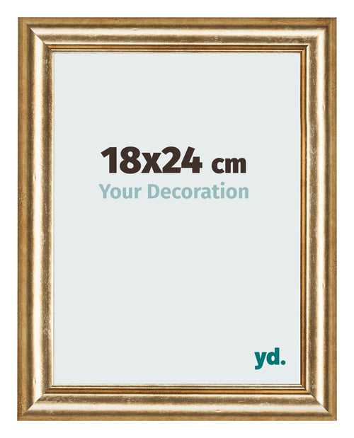 Cornice 18x24cm Oro Antico MDF Lazio Davanti Dimensione | Yourdecoration.it