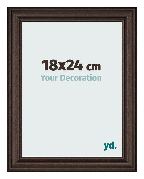 Cornice 18x24cm Quercia Scura MDF Lazio Davanti Dimensione | Yourdecoration.it