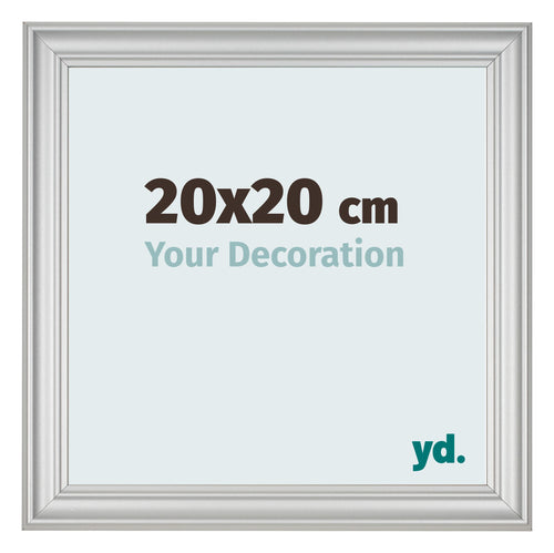 Cornice 20x20cm Argento Opaco MDF Lazio Davanti Dimensione | Yourdecoration.it