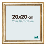 Cornice 20x20cm Oro Antico MDF Lazio Davanti Dimensione | Yourdecoration.it