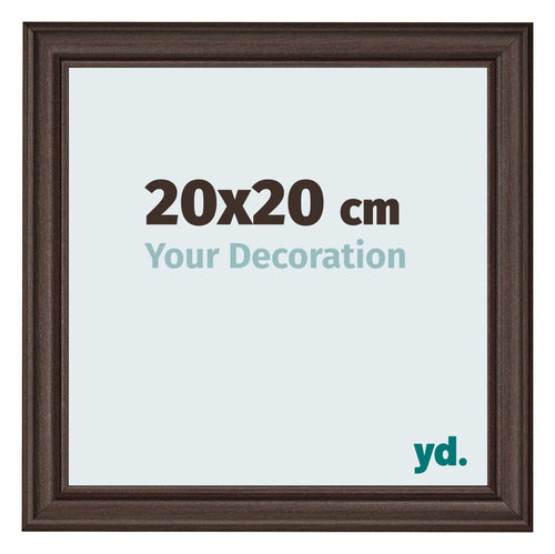 Cornice 20x20cm Quercia Scura MDF Lazio Davanti Dimensione | Yourdecoration.it