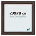 Cornice 20x20cm Quercia Scura MDF Lazio Davanti Dimensione | Yourdecoration.it