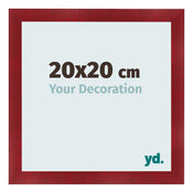 Cornice 20x20cm Vino Rosso Spazzato MDF Pisa Davanti Dimensione | Yourdecoration.it