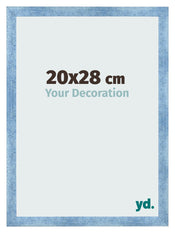 Cornice 20x28cm Blu Acceso Spazzato MDF Pisa Davanti Dimensione | Yourdecoration.it