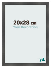 Cornice 20x28cm Nero Argento Lucido MDF Pisa Davanti Dimensione | Yourdecoration.it