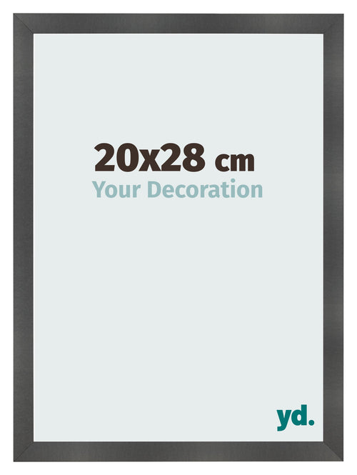 Cornice 20x28cm Nero Argento Lucido MDF Pisa Davanti Dimensione | Yourdecoration.it