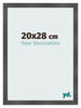 Cornice 20x28cm Nero Argento Lucido MDF Pisa Davanti Dimensione | Yourdecoration.it
