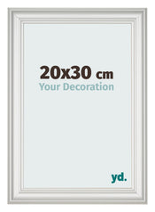 Cornice 20x30cm Bianco Spazzato MDF Lazio Davanti Dimensione | Yourdecoration.it