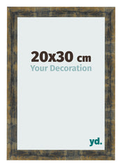 Cornice 20x30cm Blu Oro Fondente MDF Pisa Davanti Dimensione | Yourdecoration.it