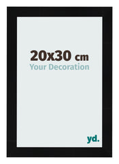 Cornice 20x30cm Nero Argento Lucido MDF Pisa Davanti Dimensione | Yourdecoration.it