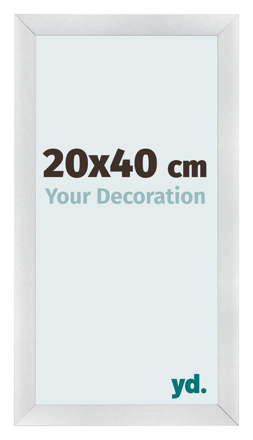 Cornice 20x40cm Argento Nero Spazzato MDF Pisa Davanti Dimensione | Yourdecoration.it