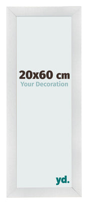 Cornice 20x60cm Argento Nero Spazzato MDF Pisa Davanti Dimensione | Yourdecoration.it