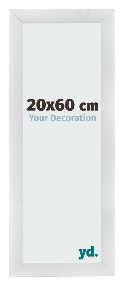 Cornice 20x60cm Argento Nero Spazzato MDF Pisa Davanti Dimensione | Yourdecoration.it