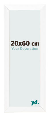 Cornice 20x60cm Bianco Vintage MDF Pisa Davanti Dimensione | Yourdecoration.it