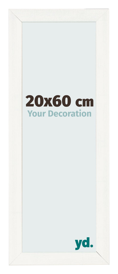 Cornice 20x60cm Bianco Vintage MDF Pisa Davanti Dimensione | Yourdecoration.it