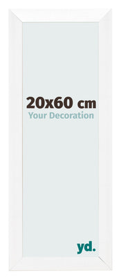 Cornice 20x60cm Bianco Vintage MDF Pisa Davanti Dimensione | Yourdecoration.it