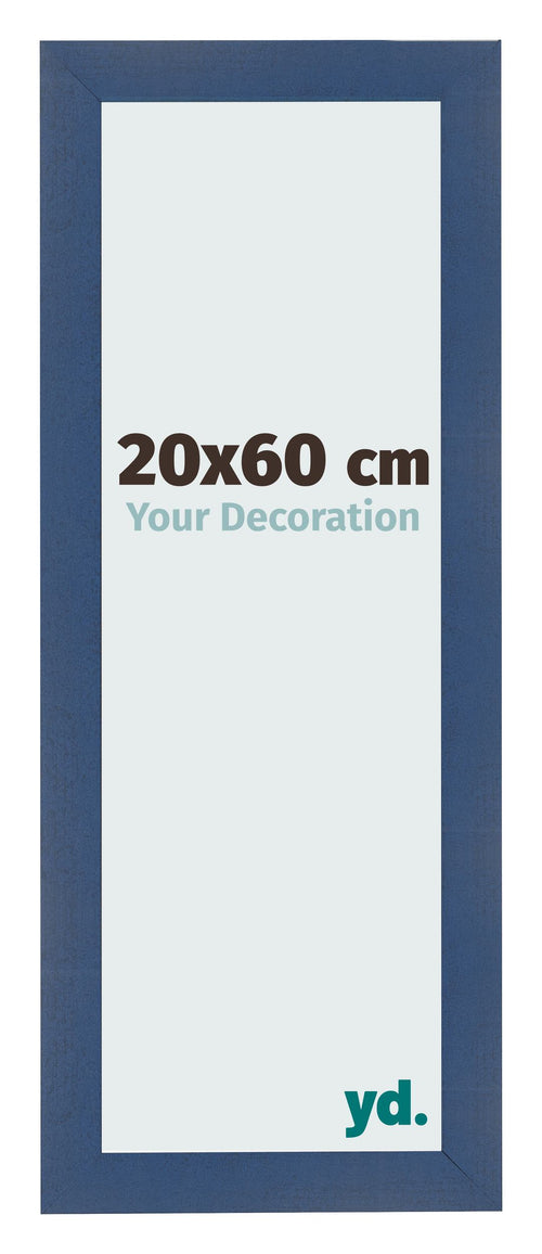Cornice 20x60cm Blu Scuro Spazzato MDF Pisa Davanti Dimensione | Yourdecoration.it