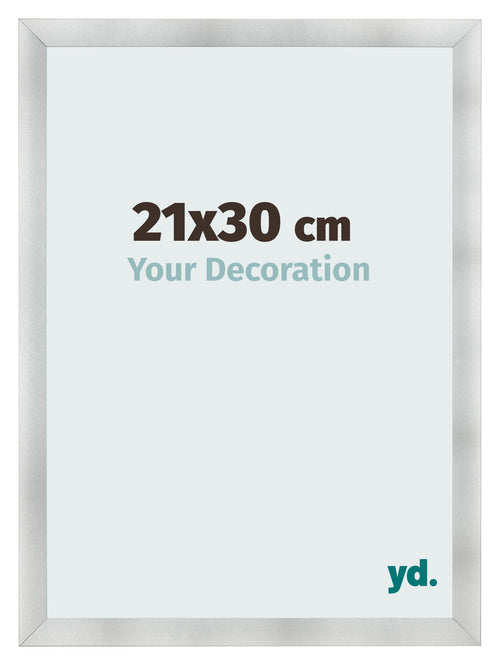 Cornice 21x30cm Alluminio Spazzolato MDF Pisa Davanti Dimensione | Yourdecoration.it