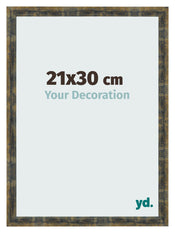 Cornice 21x30cm Blu Oro Fondente MDF Pisa Davanti Dimensione | Yourdecoration.it