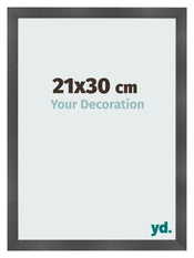 Cornice 21x30cm Nero Argento Lucido MDF Pisa Davanti Dimensione | Yourdecoration.it