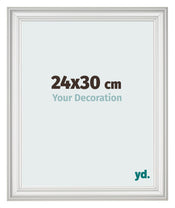 Cornice 24x30cm Bianco Spazzato MDF Lazio Davanti Dimensione | Yourdecoration.it