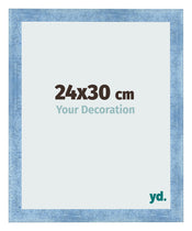 Cornice 24x30cm Blu Acceso Spazzato MDF Pisa Davanti Dimensione | Yourdecoration.it