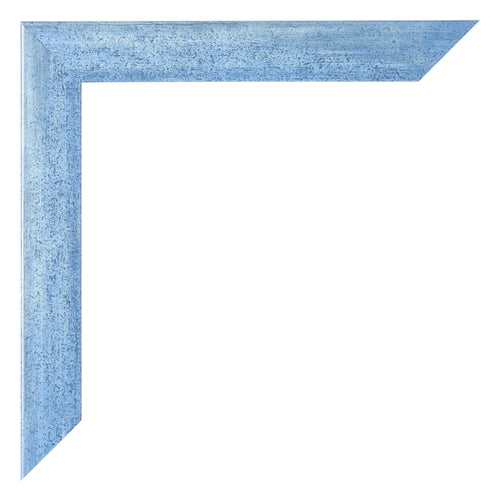 Cornice 24x30cm Blu Acceso Spazzato MDF Pisa Dettaglio Angolo | Yourdecoration.it