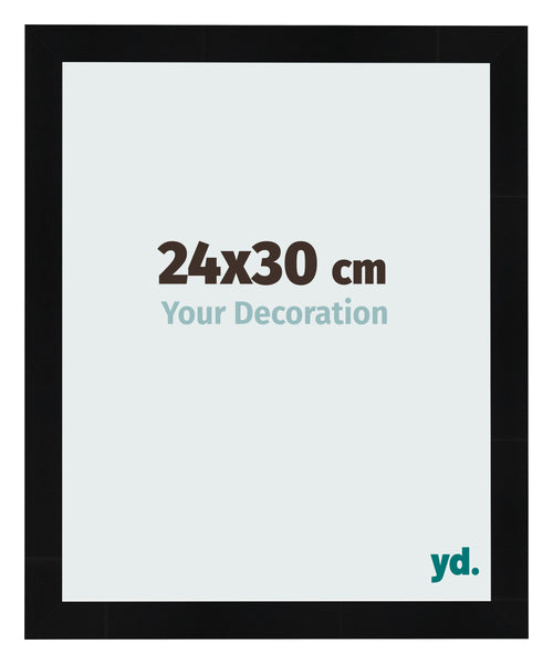 Cornice 24x30cm Nero Argento Lucido MDF Pisa Davanti Dimensione | Yourdecoration.it