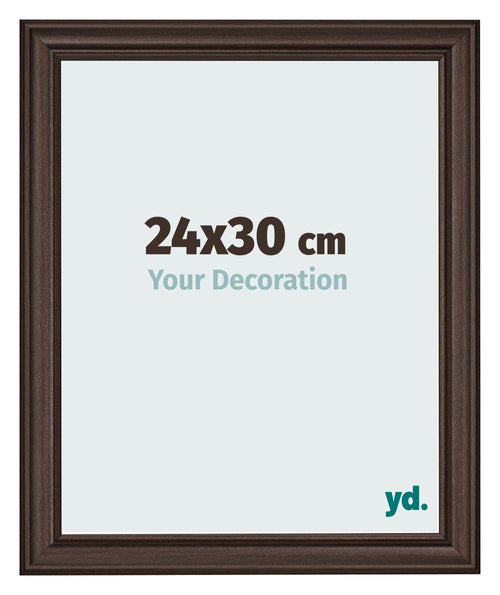 Cornice 24x30cm Quercia Scura MDF Lazio Davanti Dimensione | Yourdecoration.it