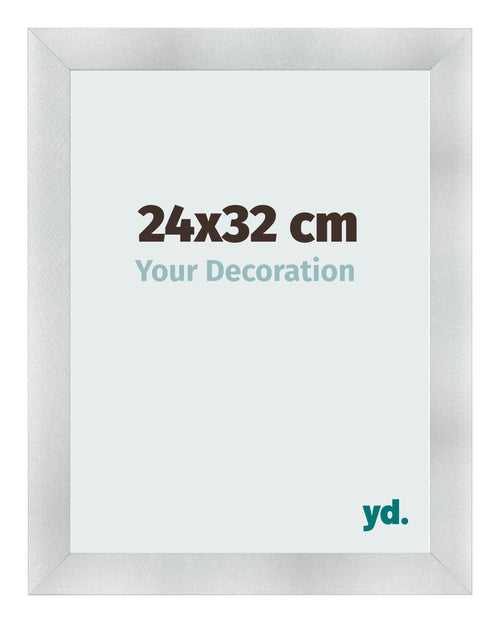 Cornice 24x32cm Alluminio Spazzolato MDF Pisa Davanti Dimensione | Yourdecoration.it